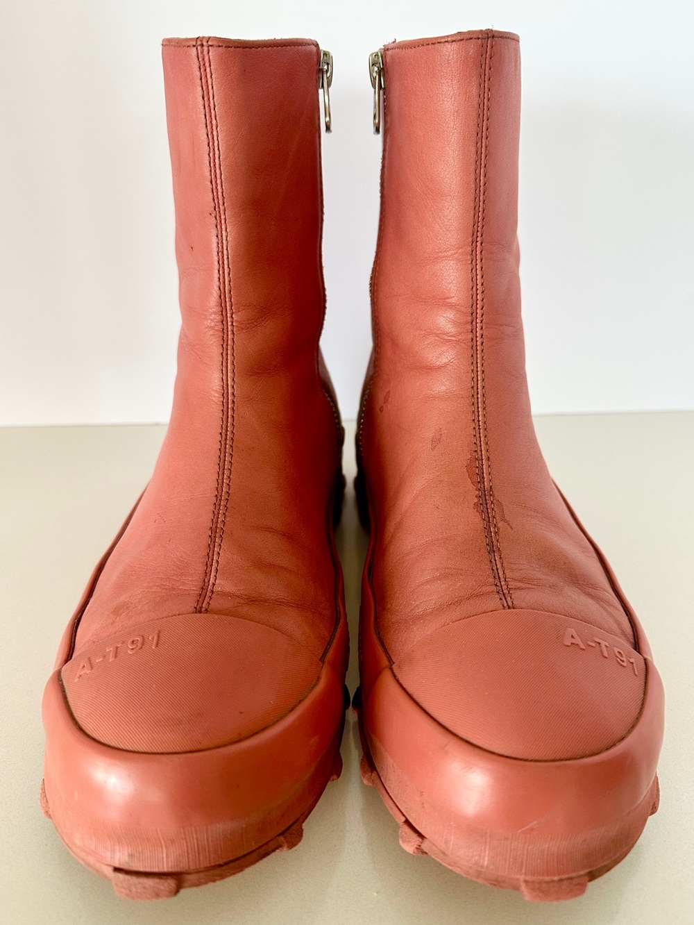 Camper Traktori Boot In Vulcanized Red Calfskin Leather EU 38 CamperLab - Picture 7 of 16
